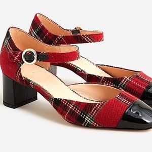 J Crew Millie Heels, NWT, Tartan Plaid, 7 1/2